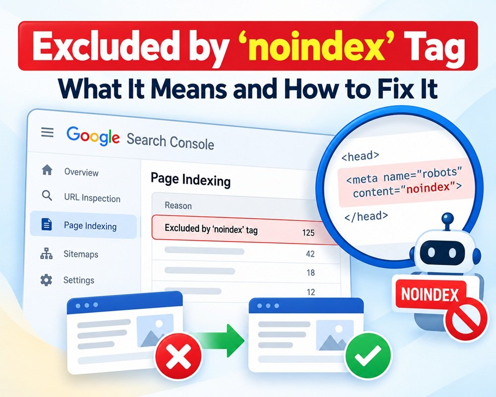 Excluded by ‘noindex’ Tag in Google Search Console: What It Means and How to Fix It